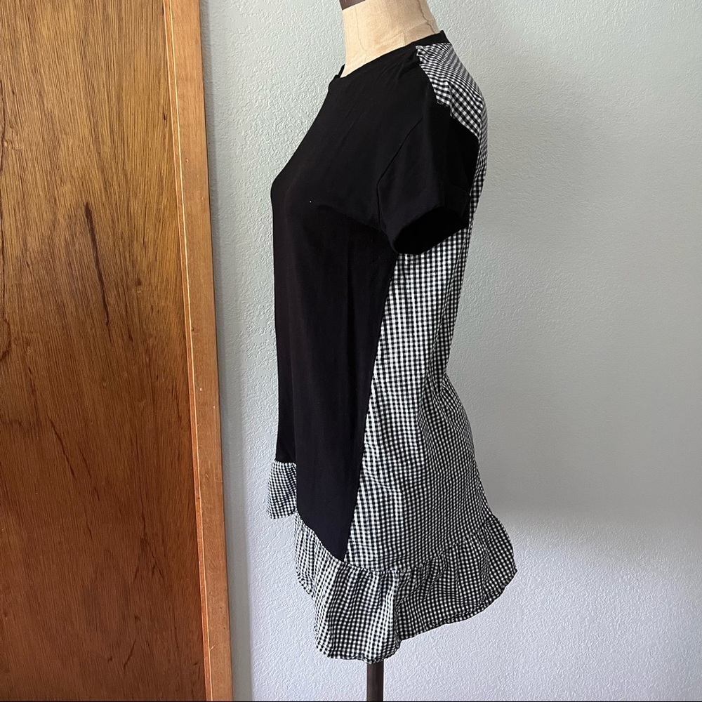 LOVE ON TOP Girls sz L Black Dress Gingham Ruffle Short Sleeve - Picture 5 of 7